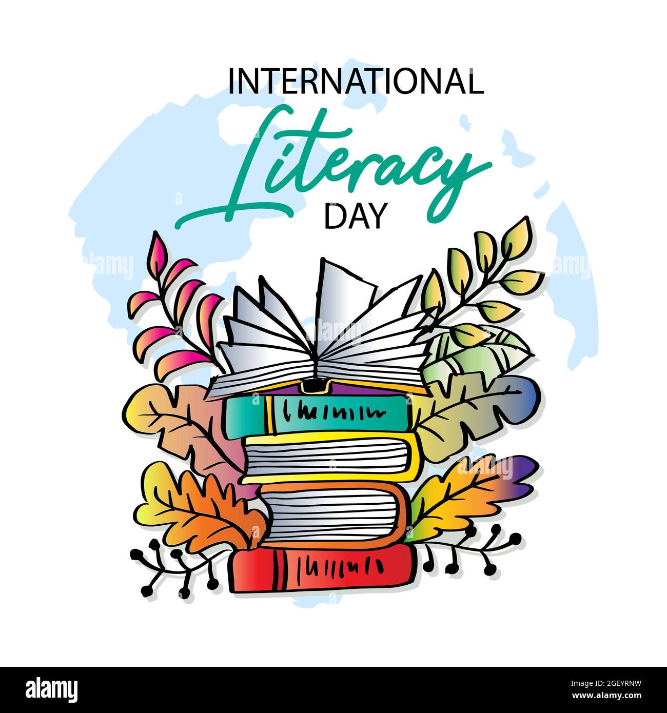 international-literacy-day-poster-with-stack-of-books-education-concept-2GEYRNW